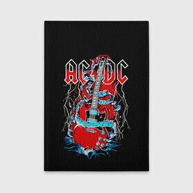 Обложка для автодокументов с принтом AC/DC гитара  в городе Новоалтайск, натуральная кожа |  размер 19,9*13 см; внутри 4 больших “конверта” для документов и один маленький отдел — туда идеально встанут права | Тематика изображения на принте: ac dc | acdc | acdc ас дс | angus | back in black | highway to hell | mckinnon | you | австралийская | ангус янг | ас дс | асдс | блюз | в форме | гитара | группа | крис слэйд | метал | молния | музыка | певец | рок | рок н ролл | стиви янг