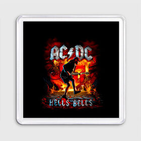 Магнит 55*55 с принтом AC/DC HELLS BELLS в городе Новоалтайск, Пластик | Размер: 65*65 мм; Размер печати: 55*55 мм | ac dc | acdc | acdc ас дс | angus | back in black | highway to hell | mckinnon | you | австралийская | ангус янг | ас дс | асдс | блюз | в форме | гитара | группа | крис слэйд | метал | молния | музыка | певец | рок | рок н ролл | стиви янг