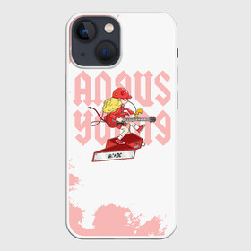 Чехол для iPhone 13 mini с принтом Angus Young AC DC в городе Новоалтайск,  |  | ac dc | acdc | acdc ас дс | angus | back in black | highway to hell | mckinnon | you | австралийская | ангус янг | ас дс | асдс | блюз | в форме | гитара | группа | крис слэйд | метал | молния | музыка | певец | рок | рок н ролл | стиви янг