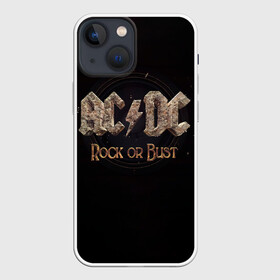 Чехол для iPhone 13 mini с принтом AC DC Rock or Bust в городе Новоалтайск,  |  | ac dc | acdc | acdc ас дс | angus young | back in black | highway to hell | mckinno | австралийская | ангус янг | ас дс | асдс | блюз | в форме | гитара | группа | крис слэйд | метал | молния | музыка | певец | рок | рок н ролл | стиви янг