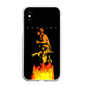 Чехол для iPhone XS Max матовый с принтом Bonfire  AC/DC в городе Новоалтайск, Силикон | Область печати: задняя сторона чехла, без боковых панелей | ac dc | acdc | acdc ас дс | angus young | back in black | highway to hell | mckinno | австралийская | ангус янг | ас дс | асдс | блюз | в форме | гитара | группа | крис слэйд | метал | молния | музыка | певец | рок | рок н ролл | стиви янг