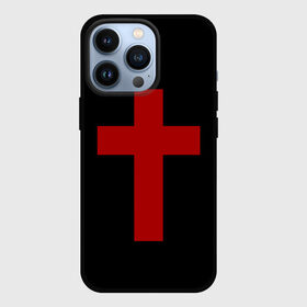 Чехол для iPhone 13 Pro с принтом Красный Крест в городе Новоалтайск,  |  | Тематика изображения на принте: геометрия | красный крест | крест | минимализм | религия