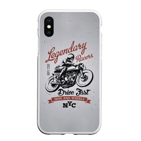 Чехол для iPhone XS Max матовый с принтом Легендарный гонщик в городе Новоалтайск, Силикон | Область печати: задняя сторона чехла, без боковых панелей | moto | motorcycle | мопеды | мото | мотоцикл | мотоциклист | мотоциклисту | мотоциклисты | мотоцыклы | моцик