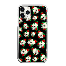 Чехол для iPhone 11 Pro матовый с принтом Черепа и розы / Skull and Roses в городе Новоалтайск, Силикон |  | Тематика изображения на принте: death | gothic | halloween | horror | roses | skeleton | skillet | skull | готика | готические | жуткий | кости | красные розы | листья | скелет | хеллоуин | хоррор | хэллоуин | цветы | череп | черепа в розах | черепа и розы | черепа с