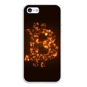 Чехол для iPhone 5/5S матовый с принтом СВЕТЯЩИЙСЯ BITCOIN в городе Новоалтайск, Силикон | Область печати: задняя сторона чехла, без боковых панелей | bitcoin | btc | coin | биткоин | биткойн | валюта | деньги | криптовалюта | монета | платёжная система | технология