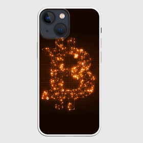 Чехол для iPhone 13 mini с принтом СВЕТЯЩИЙСЯ BITCOIN в городе Новоалтайск,  |  | bitcoin | btc | coin | биткоин | биткойн | валюта | деньги | криптовалюта | монета | платёжная система | технология