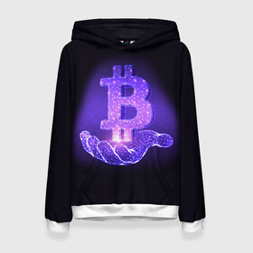 Женская толстовка 3D с принтом BITCOIN IN HAND | БИТКОИН в городе Новоалтайск, 100% полиэстер  | двухслойный капюшон со шнурком для регулировки, мягкие манжеты на рукавах и по низу толстовки, спереди карман-кенгуру с мягким внутренним слоем. | bitcoin | btc | coin | биткоин | биткойн | валюта | деньги | криптовалюта | монета | платёжная система | технология