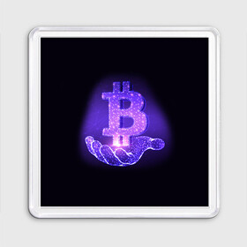 Магнит 55*55 с принтом BITCOIN IN HAND | БИТКОИН в городе Новоалтайск, Пластик | Размер: 65*65 мм; Размер печати: 55*55 мм | Тематика изображения на принте: bitcoin | btc | coin | биткоин | биткойн | валюта | деньги | криптовалюта | монета | платёжная система | технология