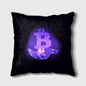 Подушка 3D с принтом BITCOIN IN HAND | БИТКОИН в городе Новоалтайск, наволочка – 100% полиэстер, наполнитель – холлофайбер (легкий наполнитель, не вызывает аллергию). | состоит из подушки и наволочки. Наволочка на молнии, легко снимается для стирки | bitcoin | btc | coin | биткоин | биткойн | валюта | деньги | криптовалюта | монета | платёжная система | технология