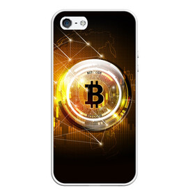 Чехол для iPhone 5/5S матовый с принтом КРИПТОВАЛЮТА БИТКОИН в городе Новоалтайск, Силикон | Область печати: задняя сторона чехла, без боковых панелей | Тематика изображения на принте: bitcoin | btc | coin | биткоин | биткойн | валюта | деньги | криптовалюта | монета | платёжная система | технология