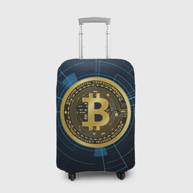 Чехол для чемодана 3D с принтом BITCOIN ВАЛЮТА в городе Новоалтайск, 86% полиэфир, 14% спандекс | двустороннее нанесение принта, прорези для ручек и колес | bitcoin | btc | coin | биткоин | биткойн | валюта | деньги | криптовалюта | монета | платёжная система | технология