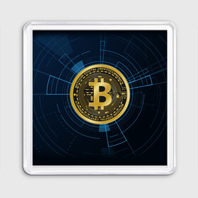 Магнит 55*55 с принтом BITCOIN ВАЛЮТА в городе Новоалтайск, Пластик | Размер: 65*65 мм; Размер печати: 55*55 мм | Тематика изображения на принте: bitcoin | btc | coin | биткоин | биткойн | валюта | деньги | криптовалюта | монета | платёжная система | технология