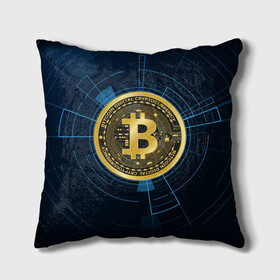 Подушка 3D с принтом BITCOIN ВАЛЮТА в городе Новоалтайск, наволочка – 100% полиэстер, наполнитель – холлофайбер (легкий наполнитель, не вызывает аллергию). | состоит из подушки и наволочки. Наволочка на молнии, легко снимается для стирки | bitcoin | btc | coin | биткоин | биткойн | валюта | деньги | криптовалюта | монета | платёжная система | технология