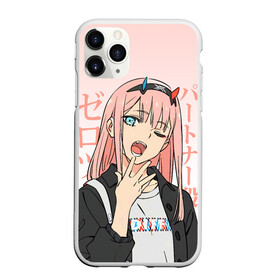Чехол для iPhone 11 Pro матовый с принтом Zero Two Darling in the Franxx в городе Новоалтайск, Силикон |  | 02 | anime girl | darling in the franxx | zero two | аниме | дарлинг во франксе | девушка с розовыми волосами | манга | милый во франксе | ноль два | розовые волосы | тян