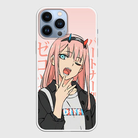 Чехол для iPhone 13 Pro Max с принтом Zero Two Darling in the Franxx в городе Новоалтайск,  |  | 02 | anime girl | darling in the franxx | zero two | аниме | дарлинг во франксе | девушка с розовыми волосами | манга | милый во франксе | ноль два | розовые волосы | тян