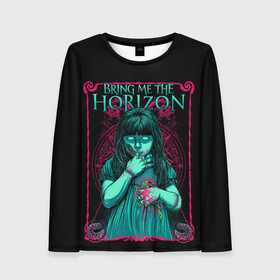 Женский лонгслив 3D с принтом Bring Me the Horizon в городе Новоалтайск, 100% полиэстер | длинные рукава, круглый вырез горловины, полуприлегающий силуэт | bmth | bring me the horizon | horizon | группы | музыка | рок