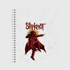 Тетрадь с принтом SLIPKNOT | СЛИПКНОТ (Z) в городе Новоалтайск, 100% бумага | 48 листов, плотность листов — 60 г/м2, плотность картонной обложки — 250 г/м2. Листы скреплены сбоку удобной пружинной спиралью. Уголки страниц и обложки скругленные. Цвет линий — светло-серый
 | rock | slipknot | петля | рок | скользящий узел | слипкнот | тяжелый рок | удавка
