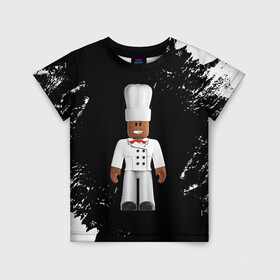 Детская футболка 3D с принтом ROBLOX | РОБЛОКС | LOGO (+спина) (Z) в городе Новоалтайск, 100% гипоаллергенный полиэфир | прямой крой, круглый вырез горловины, длина до линии бедер, чуть спущенное плечо, ткань немного тянется | game | gamer | logo | roblox | simulator | игра | конструктор | лого | логотип | роблок | роблокс | симулятор | строительство | фигура