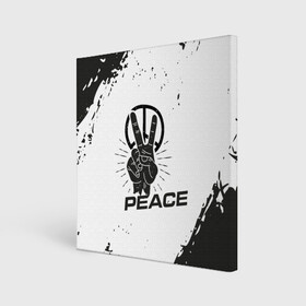 Холст квадратный с принтом Peace | Мир (Z) в городе Новоалтайск, 100% ПВХ |  | Тематика изображения на принте: anarchy | hippies | peace | анархизм | анархия | два пальца | знак | знаки | любовь | мир | хиппи