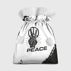 Подарочный 3D мешок с принтом Peace | Мир (Z) в городе Новоалтайск, 100% полиэстер | Размер: 29*39 см | Тематика изображения на принте: anarchy | hippies | peace | анархизм | анархия | два пальца | знак | знаки | любовь | мир | хиппи