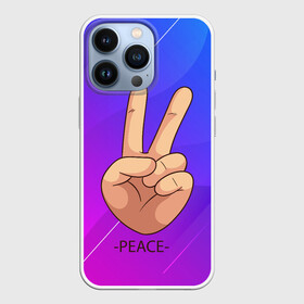 Чехол для iPhone 13 Pro с принтом ВСЕМ МИР | PEACE (Z) в городе Новоалтайск,  |  | anarchy | hippies | peace | анархизм | анархия | два пальца | знак | знаки | любовь | мир | мир всем | хиппи