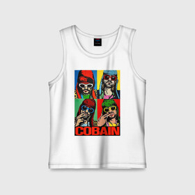 Детская майка хлопок с принтом KURT COBAIN в городе Новоалтайск,  |  | andy | art | cobain | grunge | kurt | metal | music | nirvana | picture | punk | rock | usa | warhol | анди | арт | гранж | имя | картина | кобейн | курт | метал | музыка | очки | панк | рок | уорхол