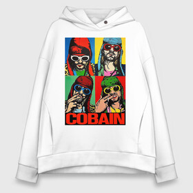 Женское худи Oversize хлопок с принтом KURT COBAIN в городе Новоалтайск, френч-терри — 70% хлопок, 30% полиэстер. Мягкий теплый начес внутри —100% хлопок | боковые карманы, эластичные манжеты и нижняя кромка, капюшон на магнитной кнопке | andy | art | cobain | grunge | kurt | metal | music | nirvana | picture | punk | rock | usa | warhol | анди | арт | гранж | имя | картина | кобейн | курт | метал | музыка | очки | панк | рок | уорхол