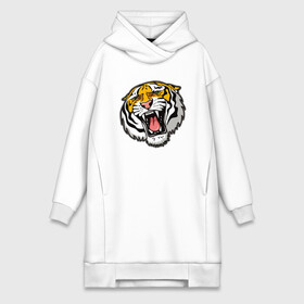 Платье-худи хлопок с принтом Tiger в городе Новоалтайск,  |  | 2022 | animal | cat | lion | tiger | год тигра | животные | зубы | кот | кошка | лев | охотник | полосатый | природа | тигр | тигренок | тигрица | хищник
