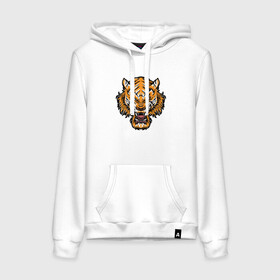 Женская толстовка хлопок с принтом Cool Tiger в городе Новоалтайск, френч-терри, мягкий теплый начес внутри (100% хлопок) | карман-кенгуру, эластичные манжеты и нижняя кромка, капюшон с подкладом и шнурком | 2022 | animal | cat | lion | tiger | год тигра | животные | зубы | кот | кошка | лев | охотник | полосатый | природа | тигр | тигренок | тигрица | хищник
