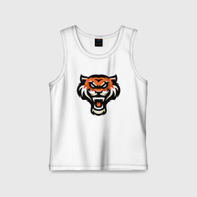 Детская майка хлопок с принтом Тигр в городе Новоалтайск,  |  | 2022 | animal | cat | lion | tiger | год тигра | животные | зубы | кот | кошка | лев | охотник | полосатый | природа | тигр | тигренок | тигрица | хищник