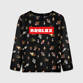 Детский лонгслив 3D с принтом ROBLOX PATTERN | РОБЛОКС (Z) в городе Новоалтайск, 100% полиэстер | длинные рукава, круглый вырез горловины, полуприлегающий силуэт
 | game | gamer | pattern | roblox | simulator | игра | конструктор | паттерн | роблок | роблокс | симулятор | строительство | фигура
