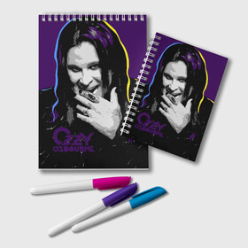 Блокнот с принтом Ozzy Osbourne, Оззи Осборн в городе Новоалтайск, 100% бумага | 48 листов, плотность листов — 60 г/м2, плотность картонной обложки — 250 г/м2. Листы скреплены удобной пружинной спиралью. Цвет линий — светло-серый
 | black sabbath | hard rock | heavy metal | john michael osbourne | ozzy osbourne | джон майкл осборн | оззи осборн | хард рок | хеви метал