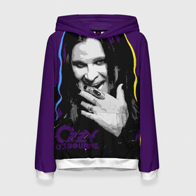 Женская толстовка 3D с принтом Ozzy Osbourne, Оззи Осборн в городе Новоалтайск, 100% полиэстер  | двухслойный капюшон со шнурком для регулировки, мягкие манжеты на рукавах и по низу толстовки, спереди карман-кенгуру с мягким внутренним слоем. | black sabbath | hard rock | heavy metal | john michael osbourne | ozzy osbourne | джон майкл осборн | оззи осборн | хард рок | хеви метал