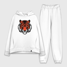 Женский костюм хлопок Oversize с принтом Мой Тигр в городе Новоалтайск,  |  | 2022 | animal | cat | lion | tiger | год тигра | животные | зубы | кот | кошка | лев | охотник | полосатый | природа | тигр | тигренок | тигрица | хищник