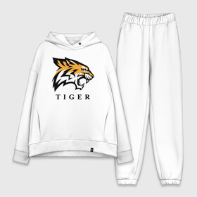 Женский костюм хлопок Oversize с принтом Тигр   Tiger в городе Новоалтайск,  |  | 2022 | animal | cat | lion | tiger | год тигра | животные | зверь | зубы | кот | кошка | лев | охотник | полосатый | природа | тигр | тигренок | тигрица | хищник