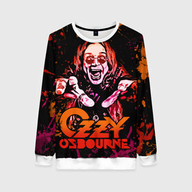 Женский свитшот 3D с принтом Ozzy Osbourne в городе Новоалтайск, 100% полиэстер с мягким внутренним слоем | круглый вырез горловины, мягкая резинка на манжетах и поясе, свободная посадка по фигуре | black sabbath | hard rock | heavy metal | john michael osbourne | ozzy osbourne | джон майкл осборн | оззи осборн | хард рок | хеви метал
