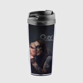 Термокружка-непроливайка с принтом Ozzy Osbourne в городе Новоалтайск, внутренняя часть — пищевой пластик, наружная часть — прозрачный пластик, между ними — полиграфическая вставка с рисунком | объем — 350 мл, герметичная крышка | black sabbath | hard rock | heavy metal | john michael osbourne | ozzy osbourne | джон майкл осборн | оззи осборн | хард рок | хеви метал