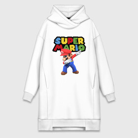 Платье-худи хлопок с принтом Super Mario Dab в городе Новоалтайск,  |  | dab | game | hype | nintendo | super mario | герой | игра | марио | нинтендо | хайп