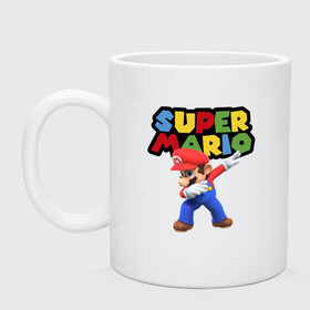 Кружка керамическая с принтом Super Mario Dab в городе Новоалтайск, керамика | объем — 330 мл, диаметр — 80 мм. Принт наносится на бока кружки, можно сделать два разных изображения | dab | game | hype | nintendo | super mario | герой | игра | марио | нинтендо | хайп