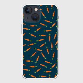 Чехол для iPhone 13 mini с принтом Морковки паттерн в городе Новоалтайск,  |  | carrot | веган | вегетарианец | еда | зож | морковка | морковки | паттерн | правильное питание | темный принт