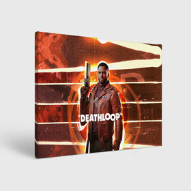 Холст прямоугольный с принтом Кольт Ван Deathloop в городе Новоалтайск, 100% ПВХ |  | bethesda | colt vahn | deathloop | games | gun | julianna 