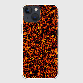 Чехол для iPhone 13 mini с принтом Лавовое расторжение в городе Новоалтайск,  |  | fire | flame | heat | hot | lava | light | magma | вулкан | гореть | горячий | жар | жерло | зажигать | искра | костер | красный | лава | лавовые разводы | магма | огонь | оранжевый | пламя | поджигать | пожар | пылать