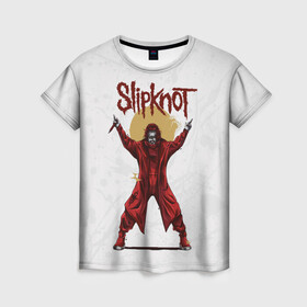 Женская футболка 3D с принтом COREY TAYLOR | SLIPKNOT | СЛИПКНОТ (Z) в городе Новоалтайск, 100% полиэфир ( синтетическое хлопкоподобное полотно) | прямой крой, круглый вырез горловины, длина до линии бедер | corey taylor | corey todd taylor | rock | slipknot | кори тейлор | кори тодд тейлор | петля | рок | скользящий узел | слипкнот | тяжелый рок | удавка