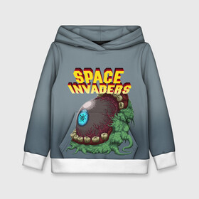 Детская толстовка 3D с принтом Boss | Space Invaders | Old game (Z) в городе Новоалтайск, 100% полиэстер | двухслойный капюшон со шнурком для регулировки, мягкие манжеты на рукавах и по низу толстовки, спереди карман-кенгуру с мягким внутренним слоем | boss | dendy | invaders | nintendo | shootem up | space invaders | денди | захватчики | космические захватчики | су имбэ | чужаки