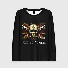 Женский лонгслив 3D с принтом Road to Nowhere - Bullet For My Valentine в городе Новоалтайск, 100% полиэстер | длинные рукава, круглый вырез горловины, полуприлегающий силуэт | bullet for my valentine | jeff killed john | matthew tuck | michael paget | булет фор май валентайн | джефф убил джона | майкл пэджет | метал | музыка | мэтт | мэттью так | пуля для моей возлюбленной | рок группа