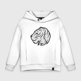 Детское худи Oversize хлопок с принтом Mystic Tiger в городе Новоалтайск, френч-терри — 70% хлопок, 30% полиэстер. Мягкий теплый начес внутри —100% хлопок | боковые карманы, эластичные манжеты и нижняя кромка, капюшон на магнитной кнопке | 2022 | animal | cat | lion | tiger | год тигра | животные | зверь | зубы | кот | кошка | лев | охотник | полосатый | природа | тигр | тигренок | тигрица | хищник