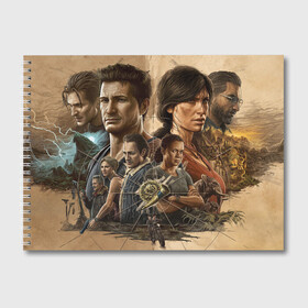 Альбом для рисования с принтом Uncharted Legacy Of Thieves  в городе Новоалтайск, 100% бумага
 | матовая бумага, плотность 200 мг. | a thiefs end | chloe frazer | elena fisher | games | nathan nate drake | naughty dog | playstation 5 | ps 5 | sam drake | the lost legacy | uncharted | victor sully sullivan | виктор салли салливан | елена фишер | игры | неизведанное | нейтан нейт дрейк |