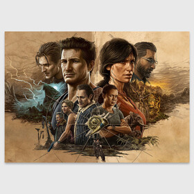 Поздравительная открытка с принтом Uncharted Legacy Of Thieves  в городе Новоалтайск, 100% бумага | плотность бумаги 280 г/м2, матовая, на обратной стороне линовка и место для марки
 | a thiefs end | chloe frazer | elena fisher | games | nathan nate drake | naughty dog | playstation 5 | ps 5 | sam drake | the lost legacy | uncharted | victor sully sullivan | виктор салли салливан | елена фишер | игры | неизведанное | нейтан нейт дрейк |