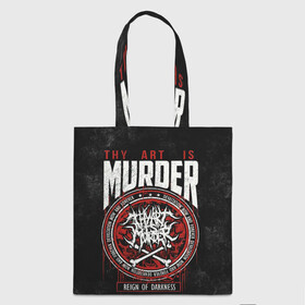 Шоппер 3D с принтом Thy Art Is Murder в городе Новоалтайск, 100% полиэстер | Плотность: 200 г/м2; Размер: 34×35 см; Высота лямок: 30 см | death metal | deathcore | thy art is murder | группы | дэткор | метал | музыка | рок