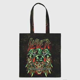 Шоппер 3D с принтом Slayer в городе Новоалтайск, 100% полиэстер | Плотность: 200 г/м2; Размер: 34×35 см; Высота лямок: 30 см | metal | slayer | группы | метал | музыка | рок | трэш метал